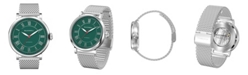 BLACKWELL Green Dial with Silver Tone Steel and Silver Tone Steel Mesh Watch 44 mm
